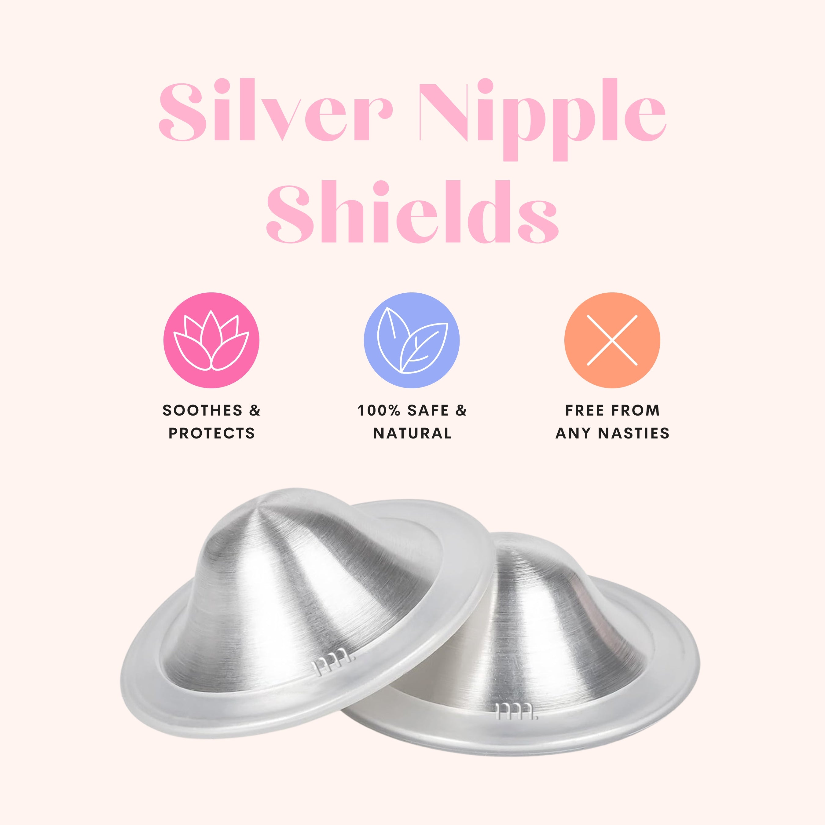 The Midwife Mumma Cosy Nip Cups - One Size Silver