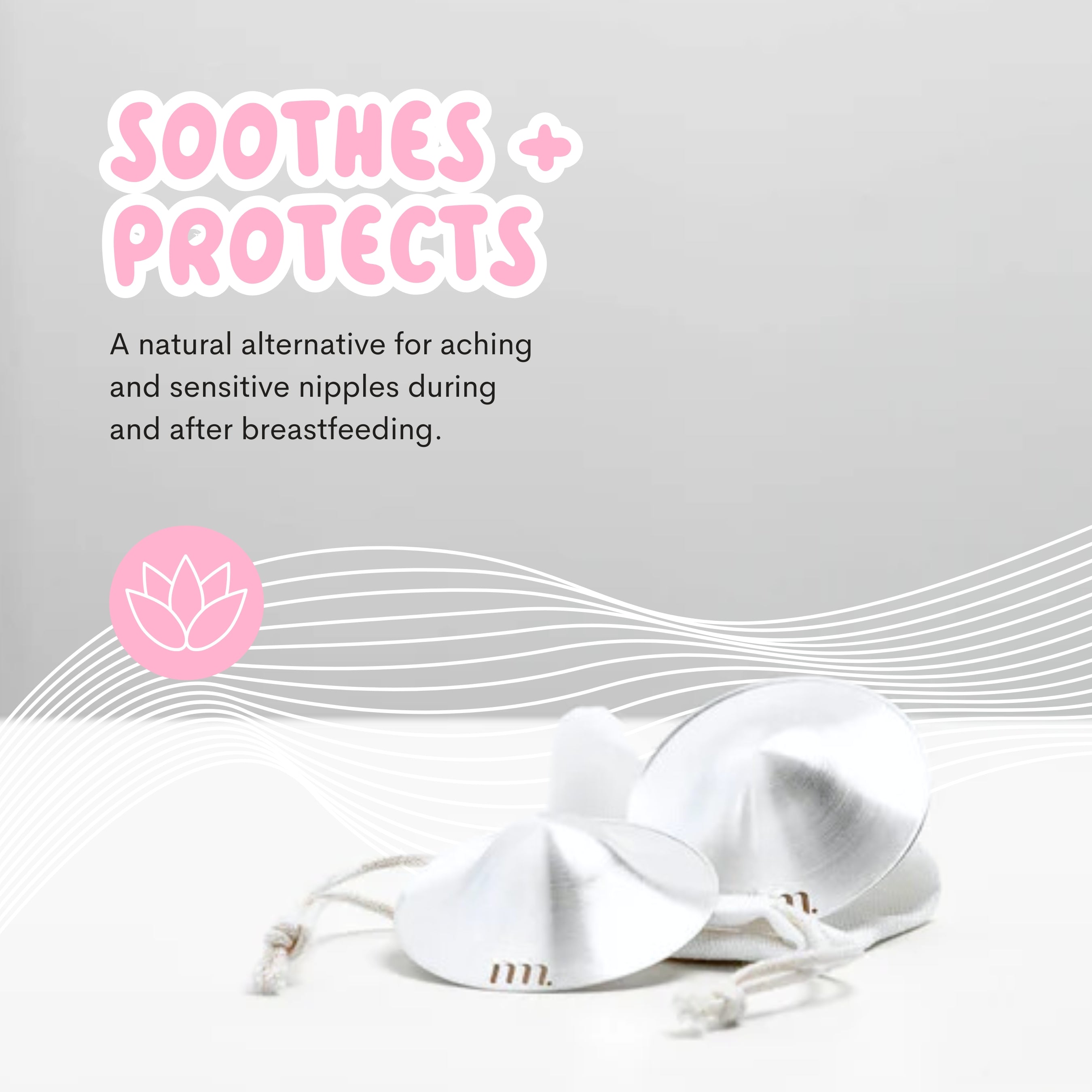 The Midwife Mumma Cosy Nip Cups - One Size Silver