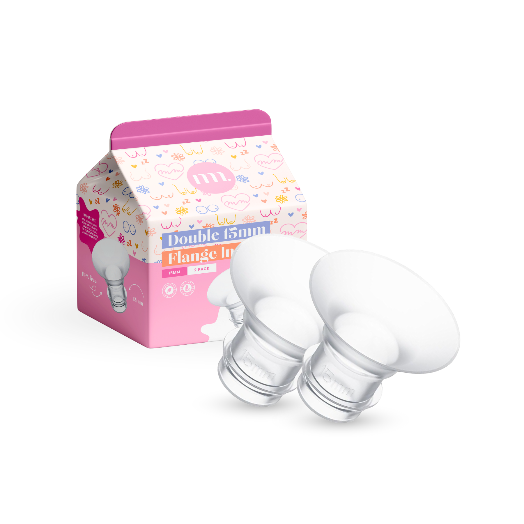 The Midwife Mumma Pump Part - Double Insert 15mm Pack