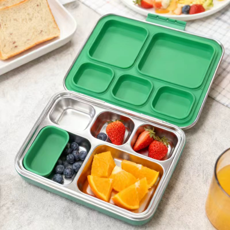 5 Compartment Stainless Steel Lunch Box