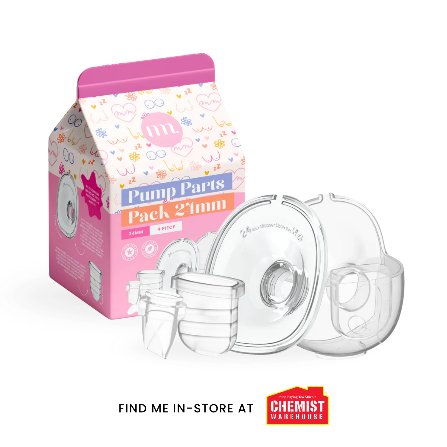 The Midwife Mumma - Flange Pump Pack 24mm