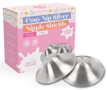The Midwife Mumma Cosy Nip Cups - One Size Silver