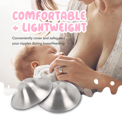 The Midwife Mumma Cosy Nip Cups - One Size Silver