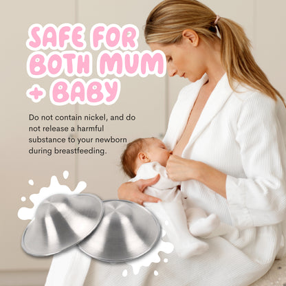 The Midwife Mumma Cosy Nip Cups - One Size Silver