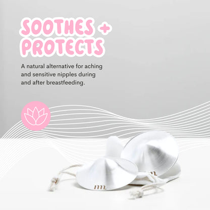 The Midwife Mumma Cosy Nip Cups - One Size Silver