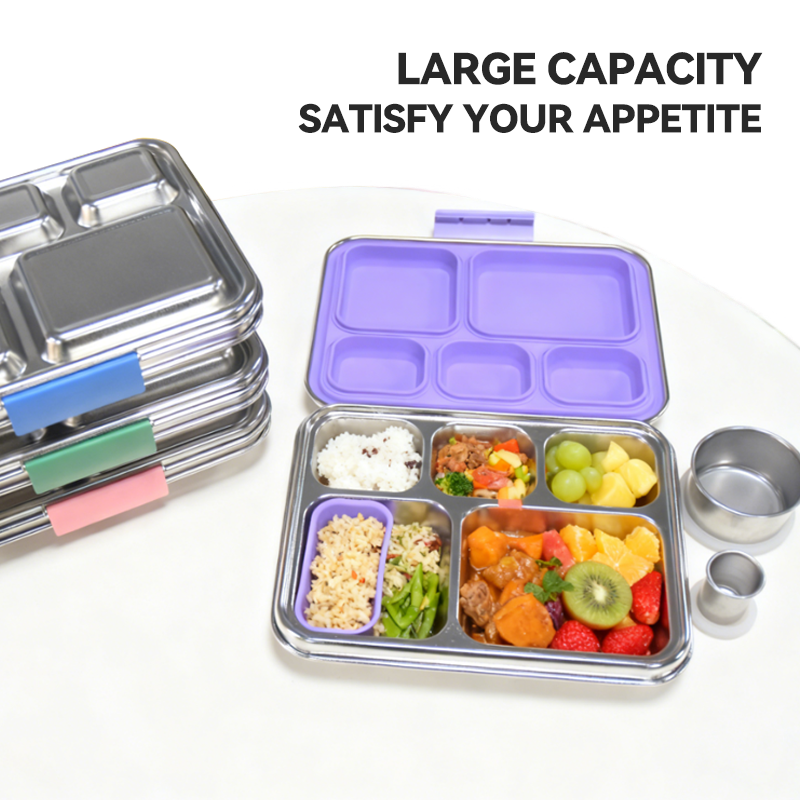 5 Compartment Stainless Steel Lunch Box