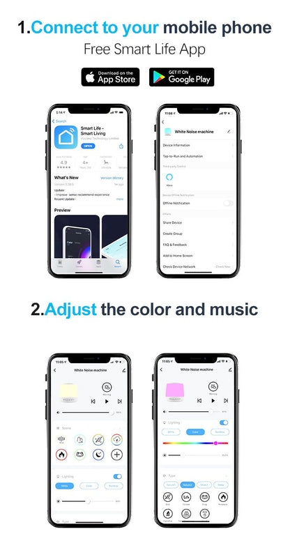 The Midwife Mumma Bundle White Noise Machine & Light - Duo Pack