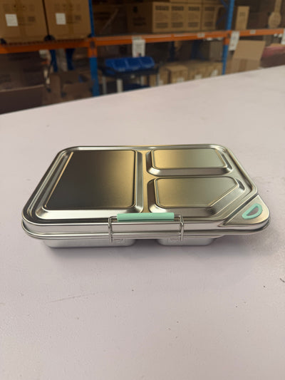 3 Compartment Stainless Steel Lunch Box with handle