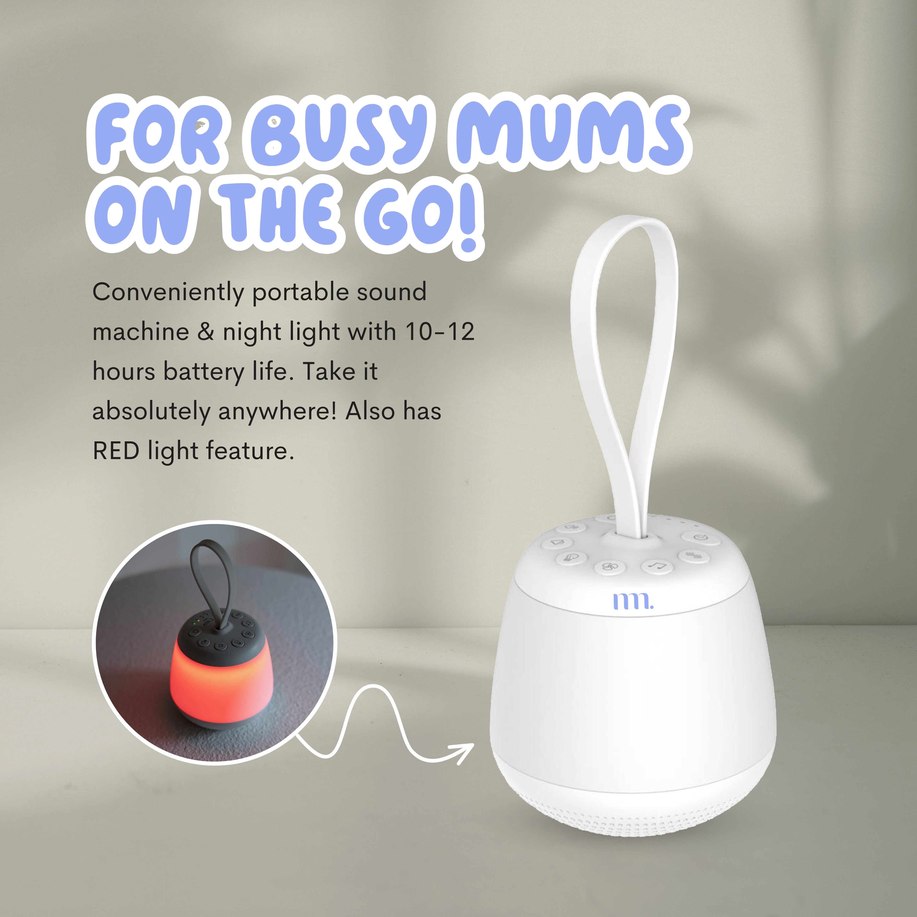 The Midwife Mumma Sound Machine & Light - Portable
