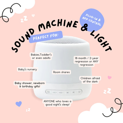 The Midwife Mumma Sound Machine & Sleep Light - Button Function and Plug in