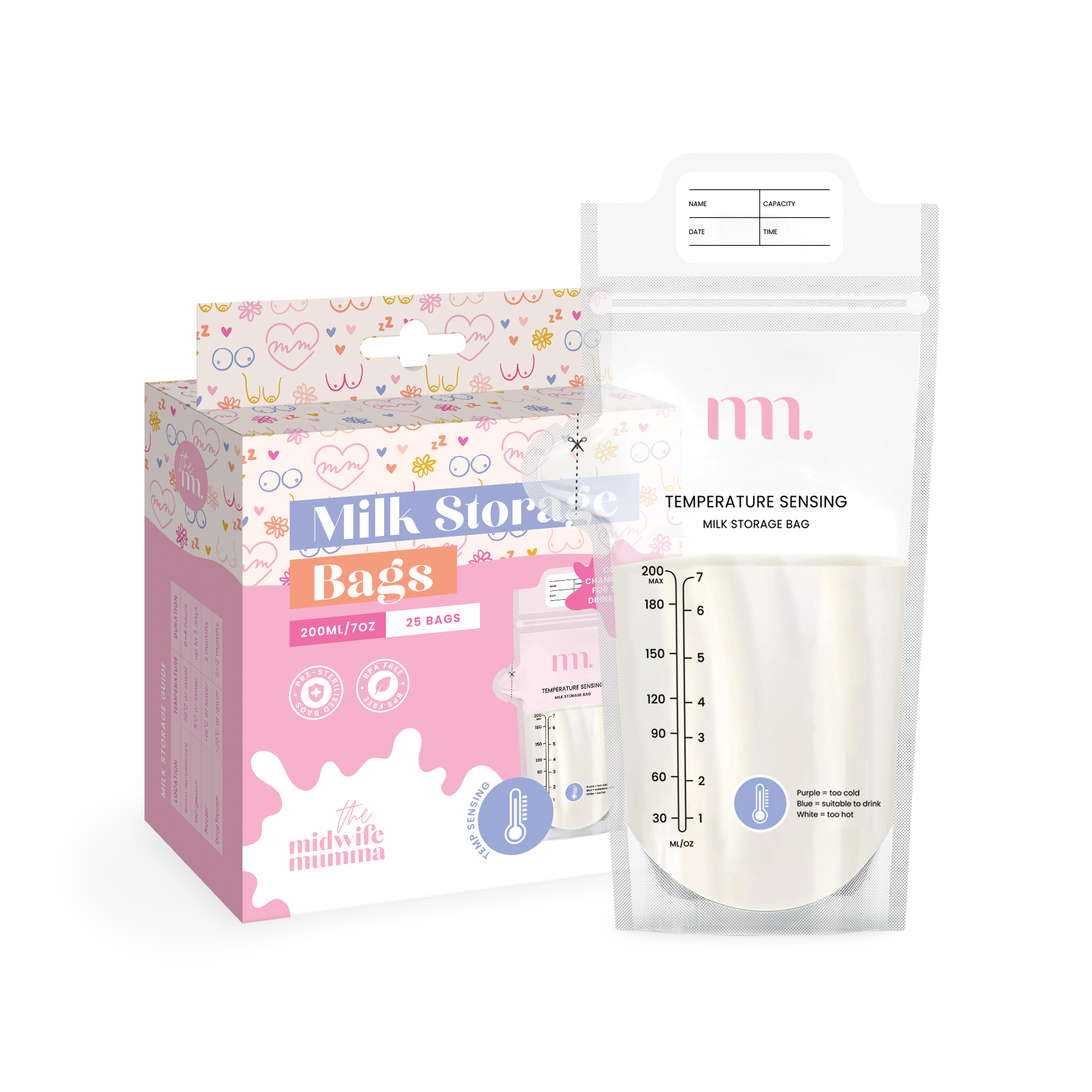 The Midwife Mumma Breastmilk Storage Bags 25 pack