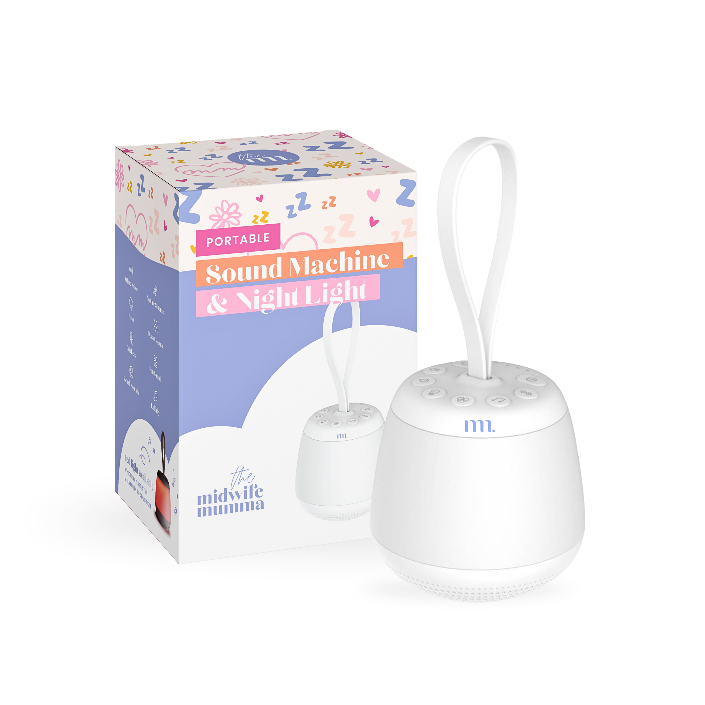 The Midwife Mumma Sound Machine & Light - Portable